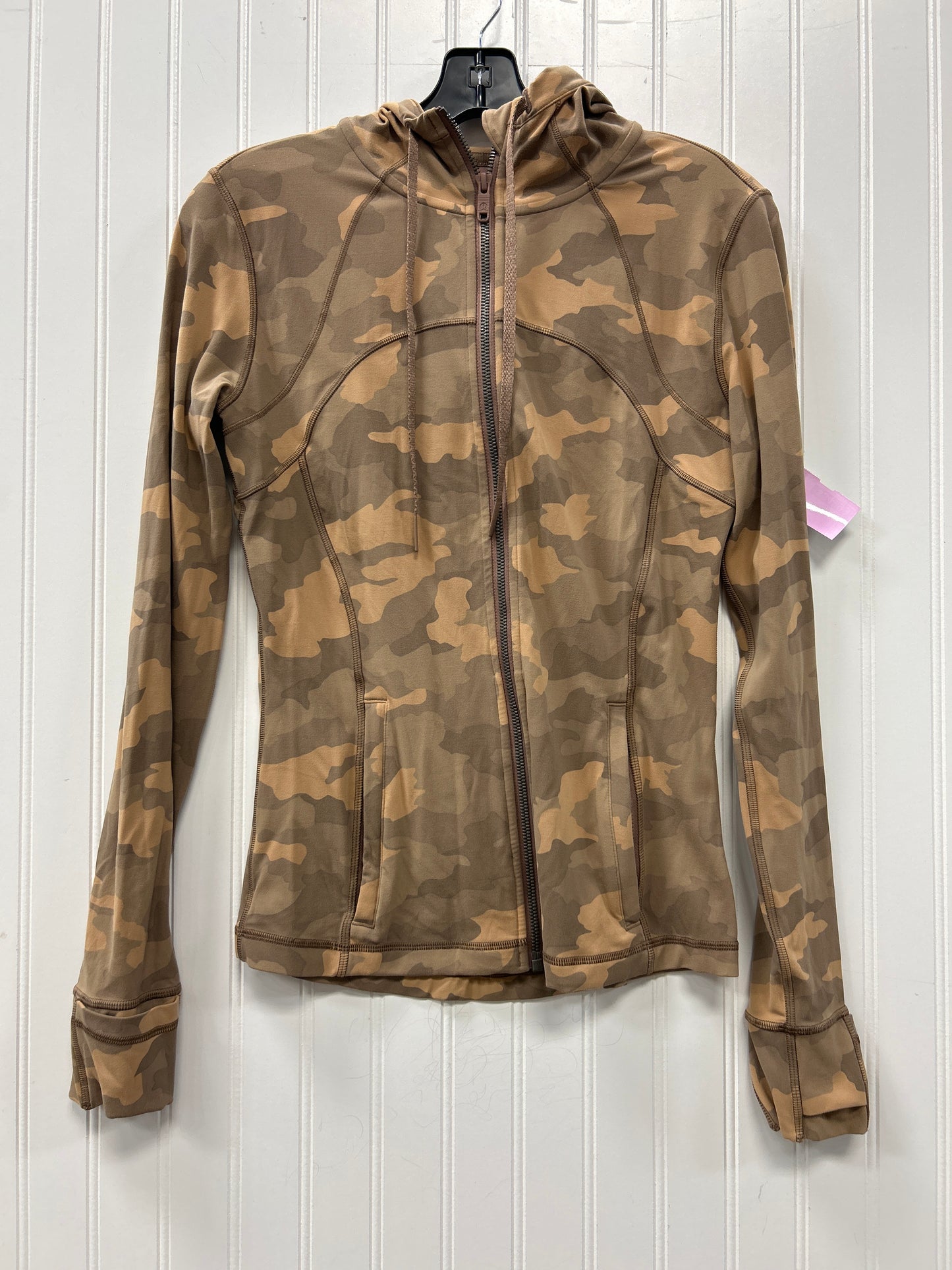 Athletic Jacket By Lululemon In Tan, Size:8