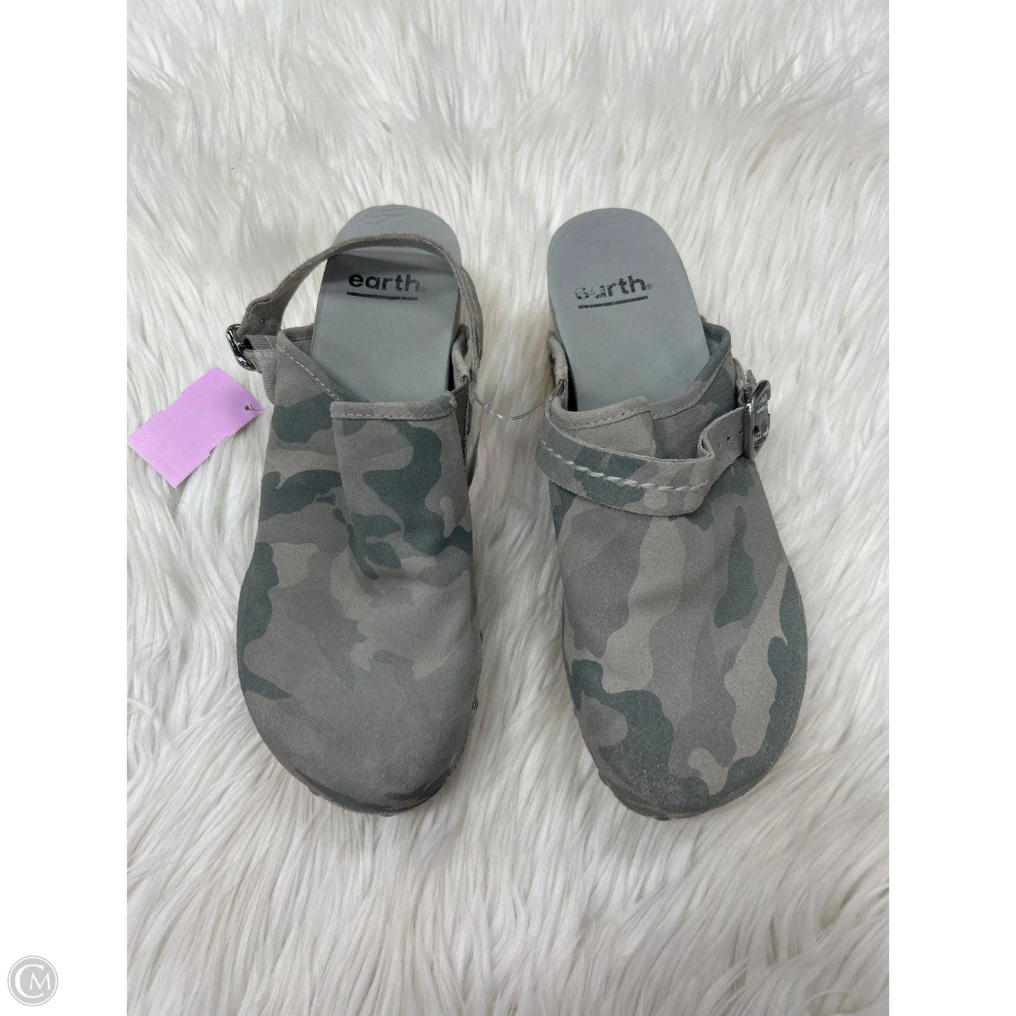 Shoes Heels Block By Earth In Grey, Size: 8