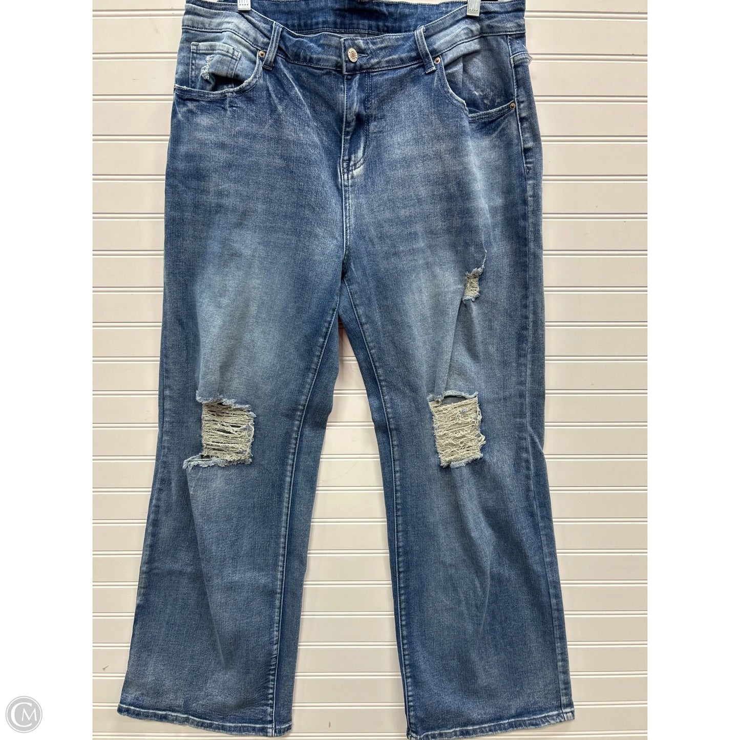 Jeans Wide Leg By Clothes Mentor In Blue Denim, Size: 16