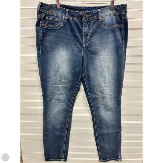 Jeans Skinny By Maurices In Blue Denim, Size: 18
