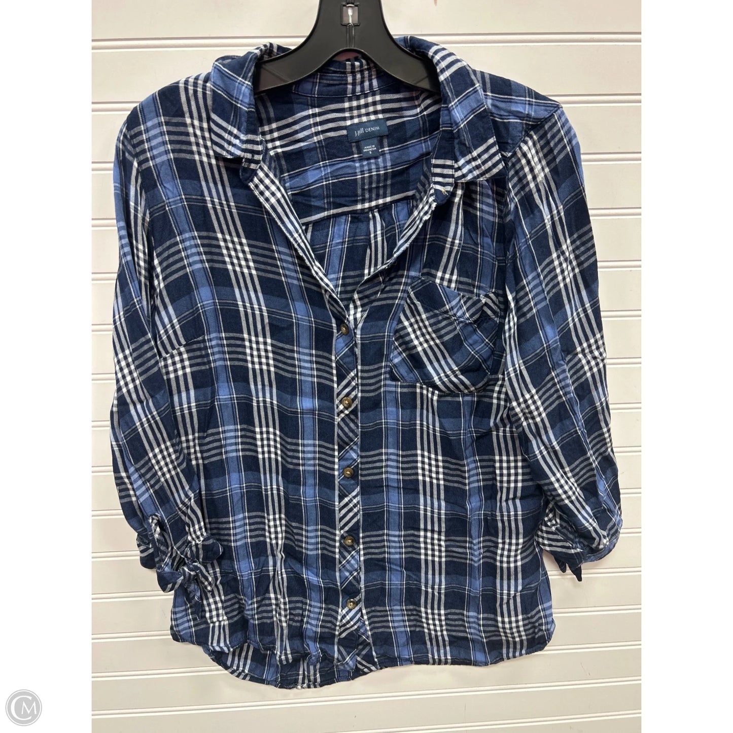 Top Long Sleeve By J. Jill In Navy, Size: S