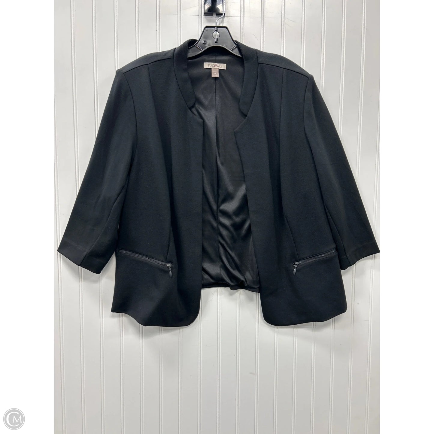 Blazer By Roz And Ali In Black, Size: 2x