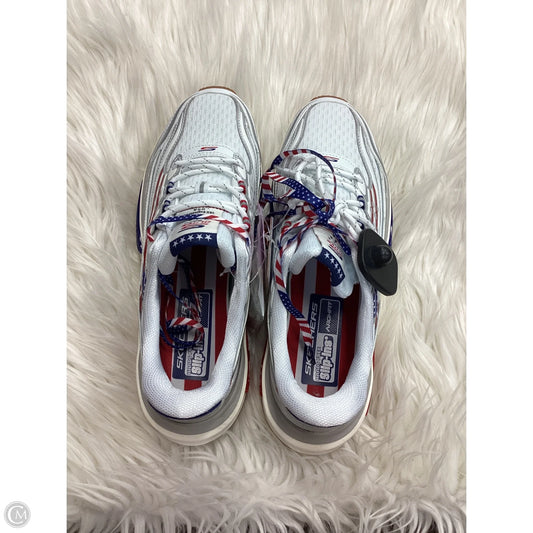 Shoes Athletic By Skechers In Blue & Red & White, Size: 10