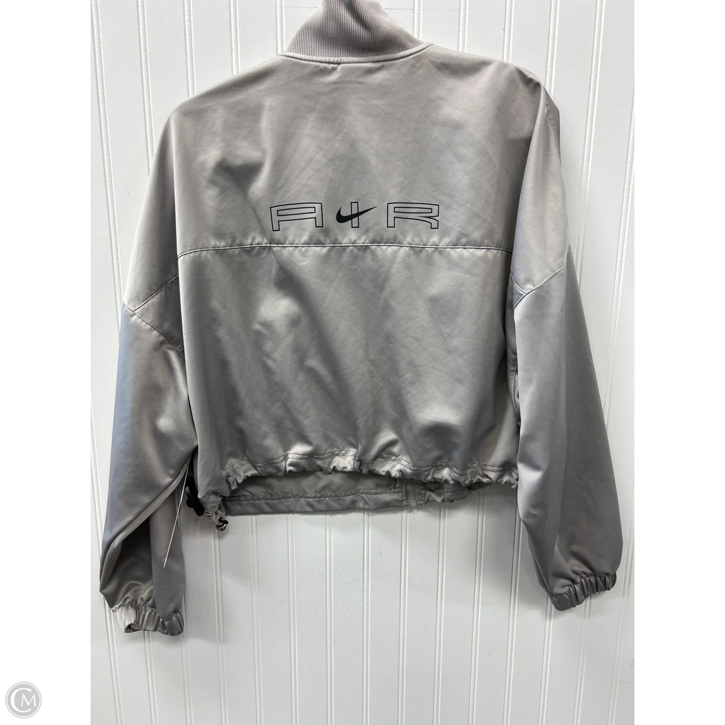 Athletic Jacket By Nike Apparel In Grey, Size: M