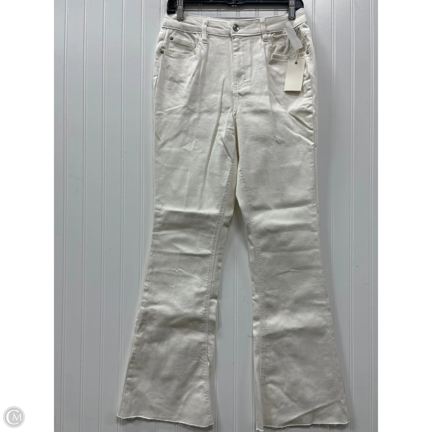 Jeans Flared By Good Hart In White, Size: 8