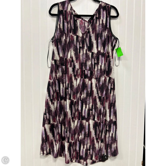 Dress Casual Midi By Simply Vera In Purple, Size: L