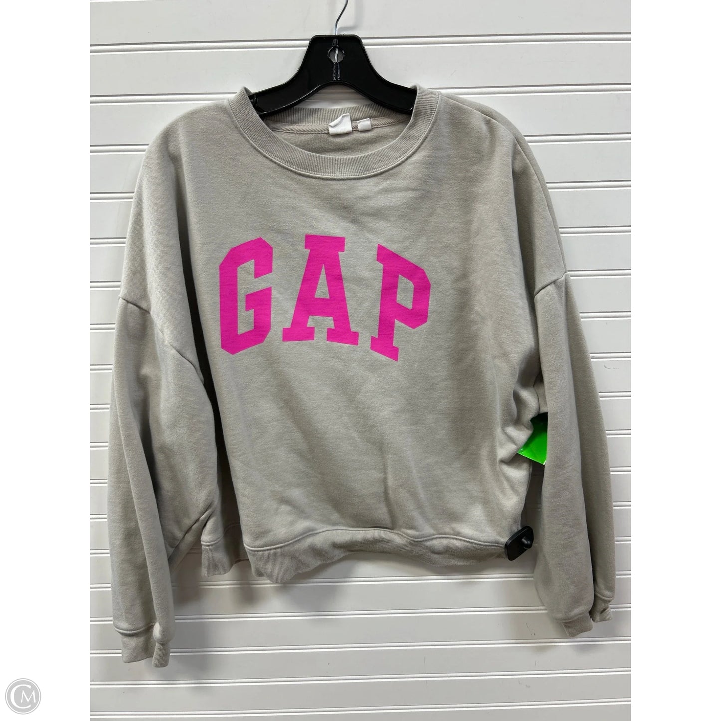 Sweatshirt Crewneck By Gap In Grey, Size: M