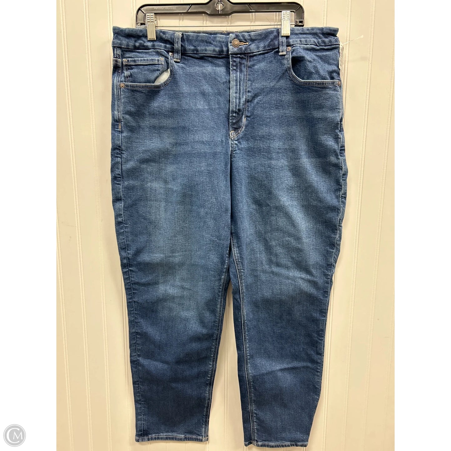 Jeans Straight By American Eagle In Blue Denim, Size: 18