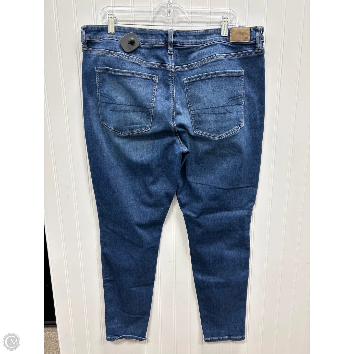 Jeans Straight By American Eagle In Blue Denim, Size: 18