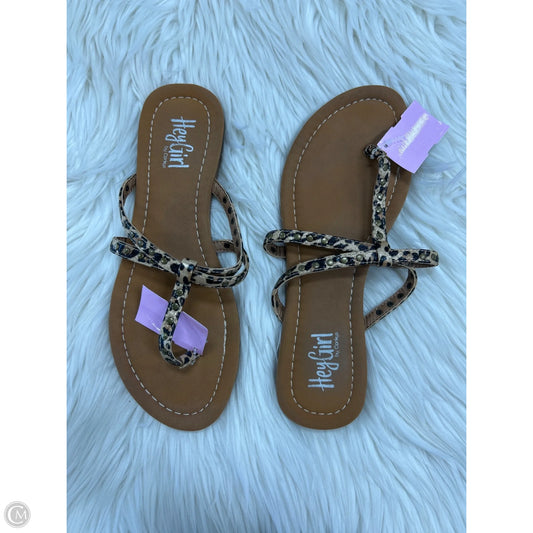 Sandals Flip Flops By Corkys In Animal Print, Size: 9