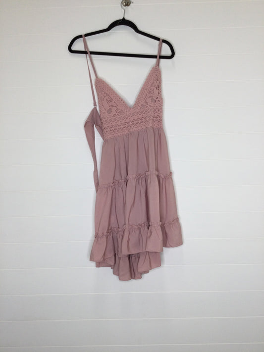 Pink Dress Casual Short Clothes Mentor, Size S