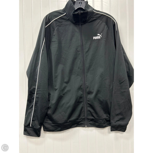 Athletic Jacket By Puma In Black, Size: L