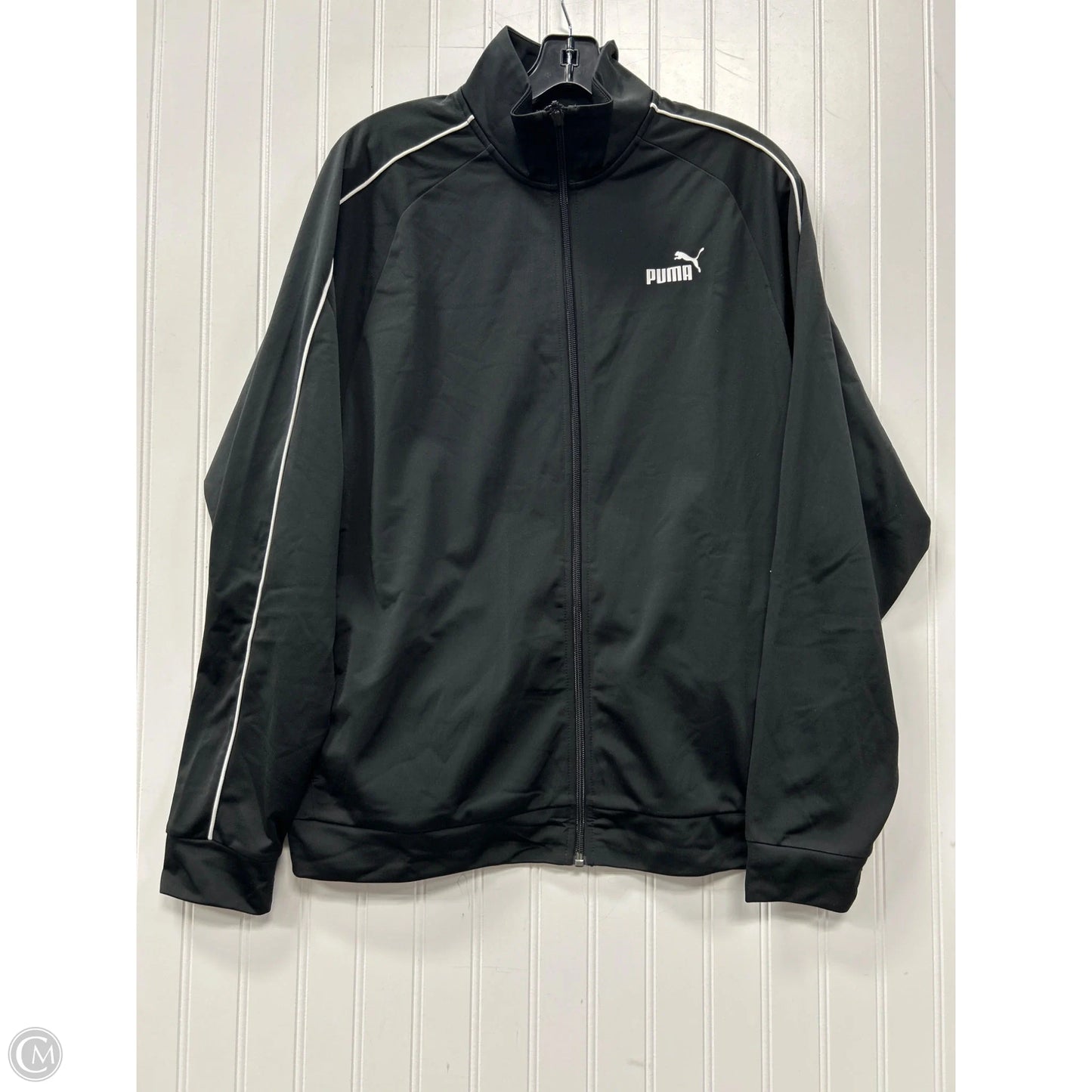 Athletic Jacket By Puma In Black, Size: L