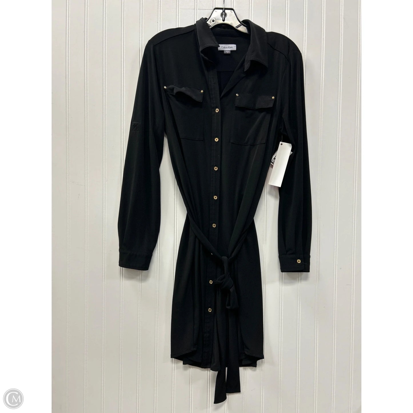 Dress Casual Midi By Calvin Klein In Black, Size: 10