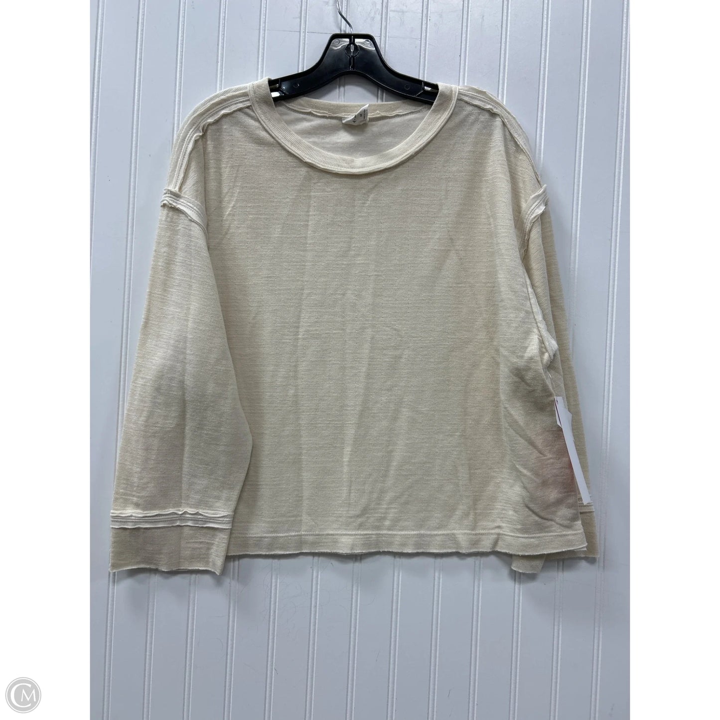 Top Long Sleeve By By Together In Cream, Size: M