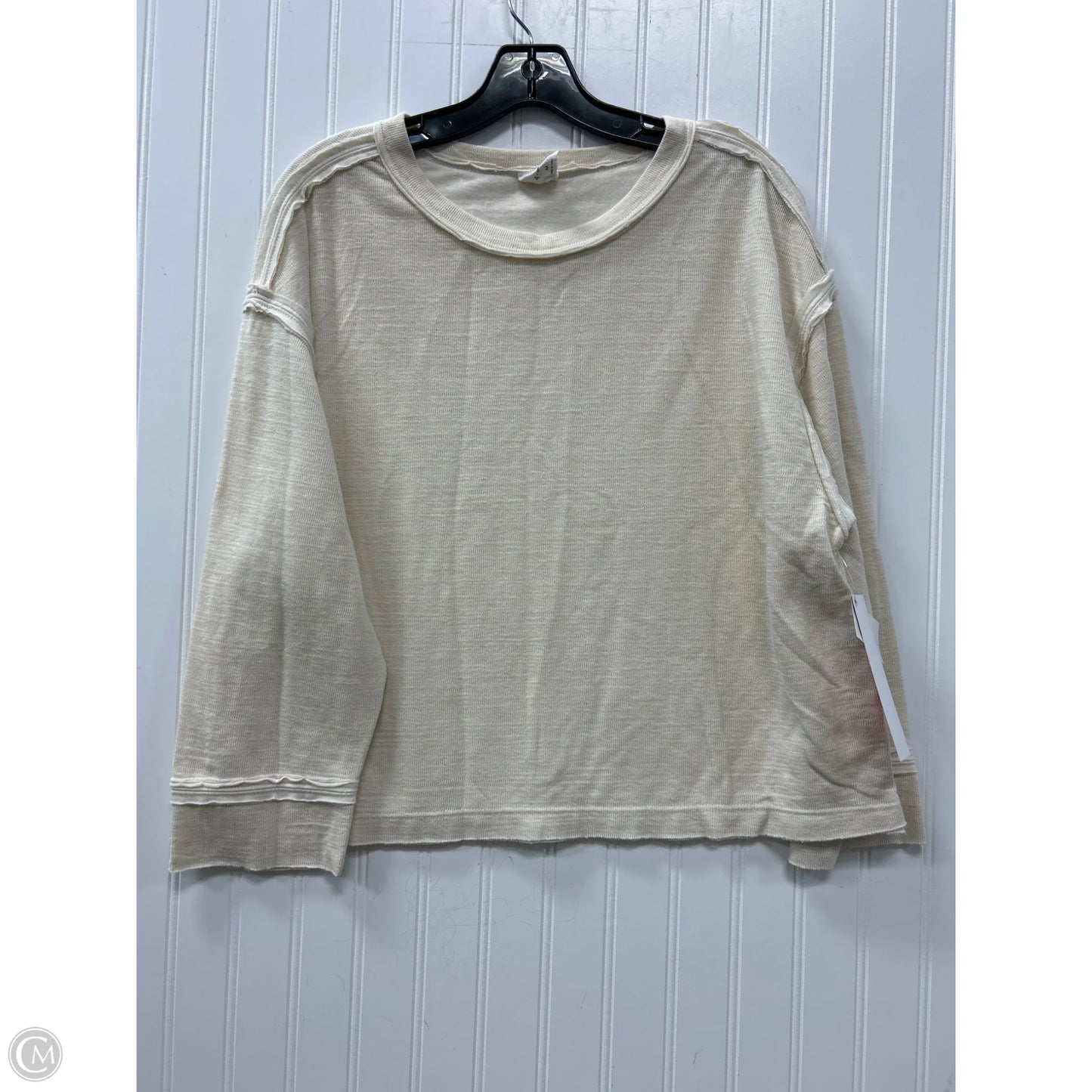 Top Long Sleeve By By Together In Cream, Size: M