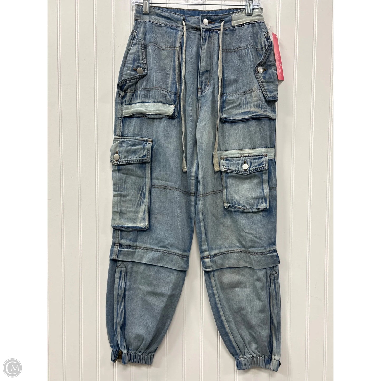 Pants Joggers By Pol In Blue Denim, Size: S