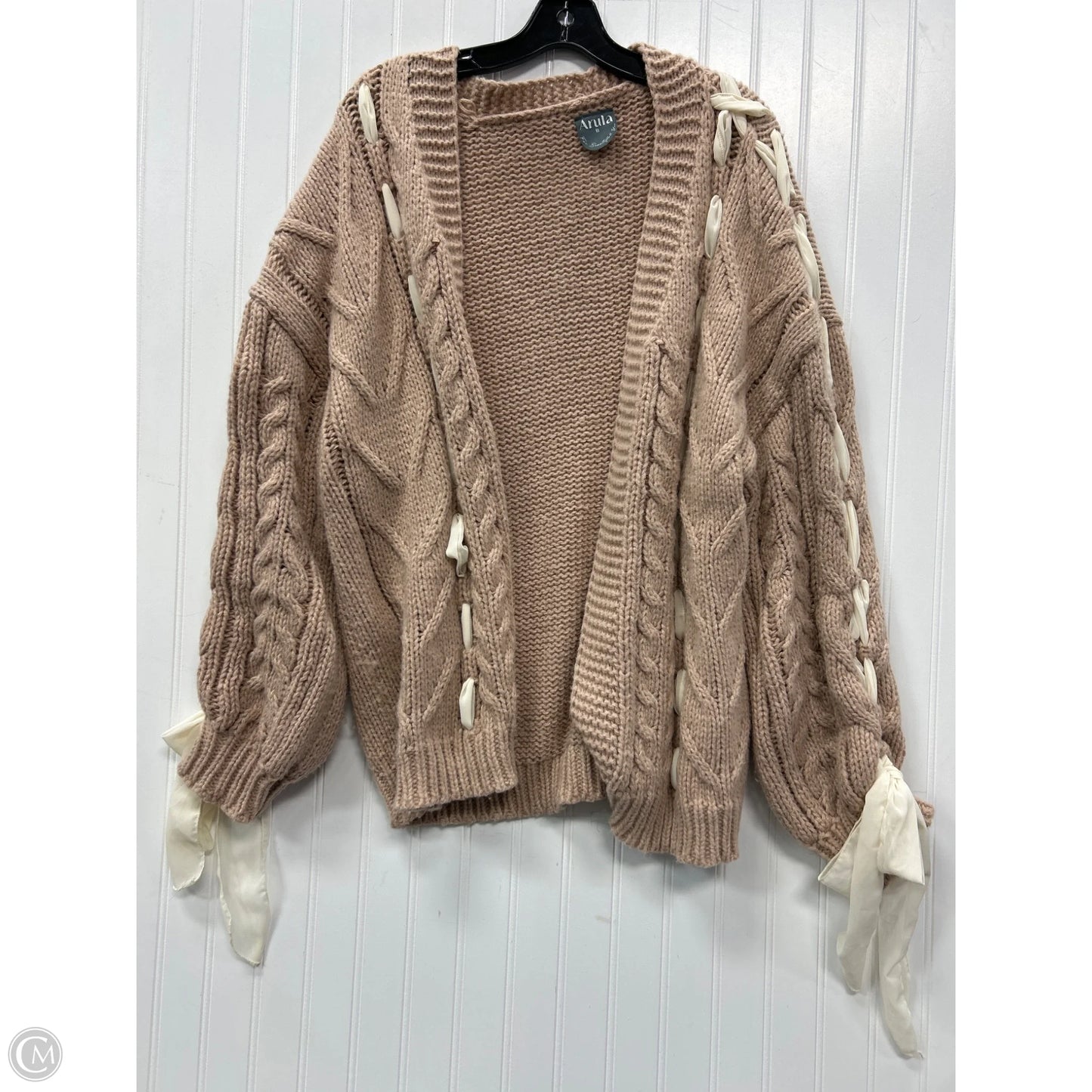Sweater Cardigan By Arula In Pink, Size: 2x
