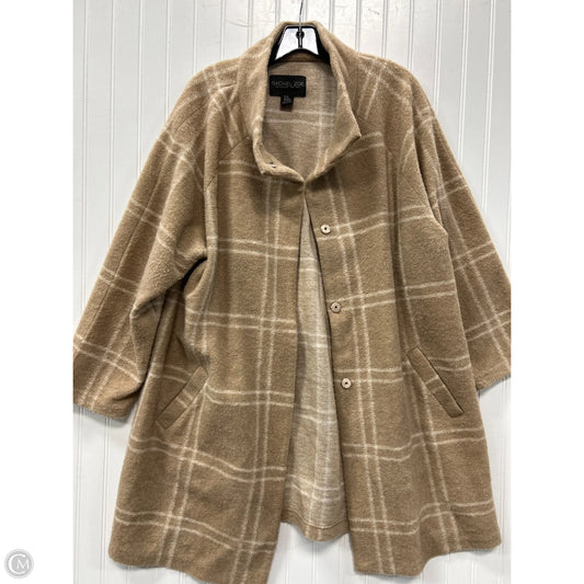 Jacket Fleece By Rachel Zoe In Tan, Size: 2x