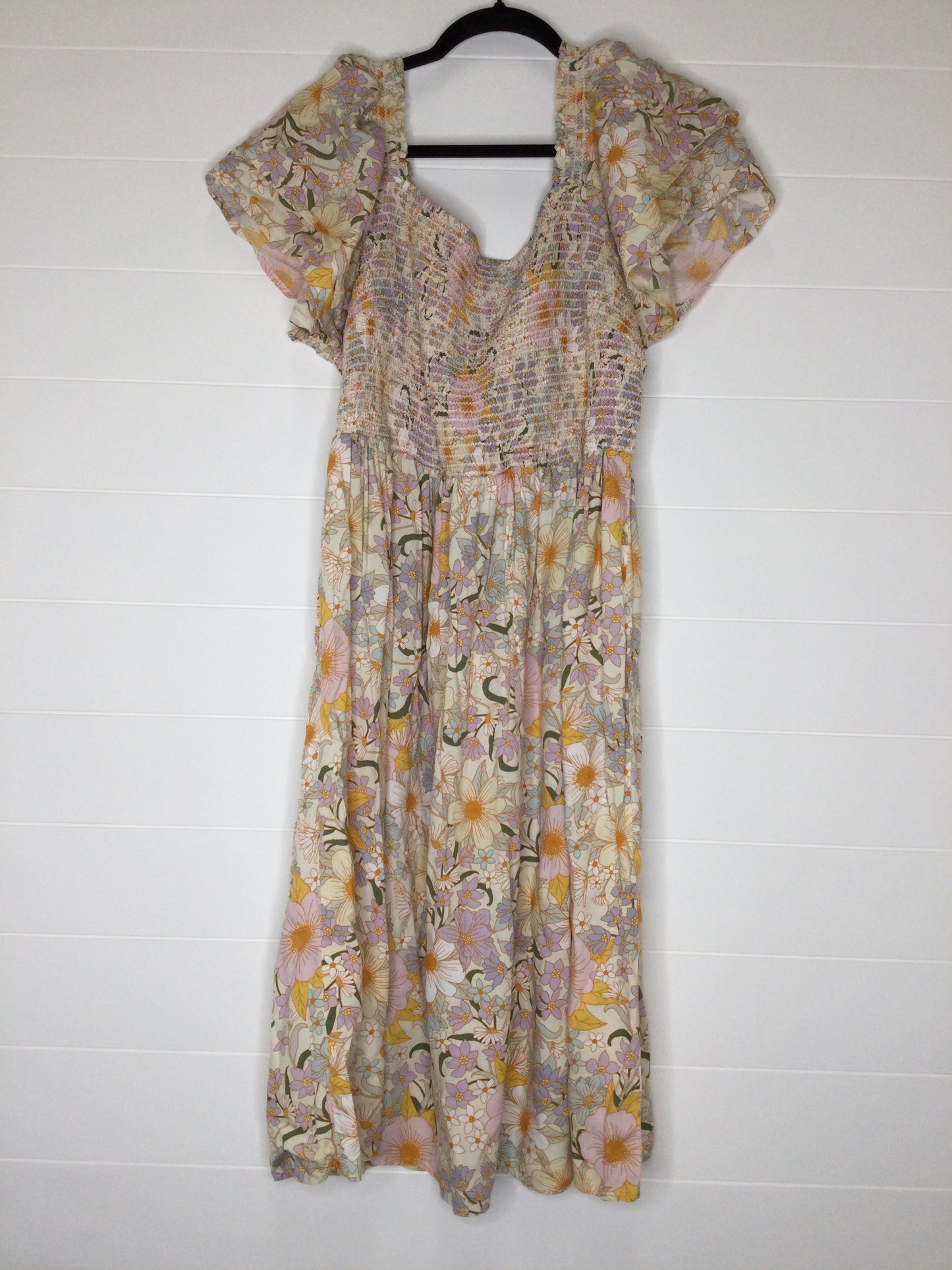 Floral Print Dress Casual Maxi Ana, Size 1x