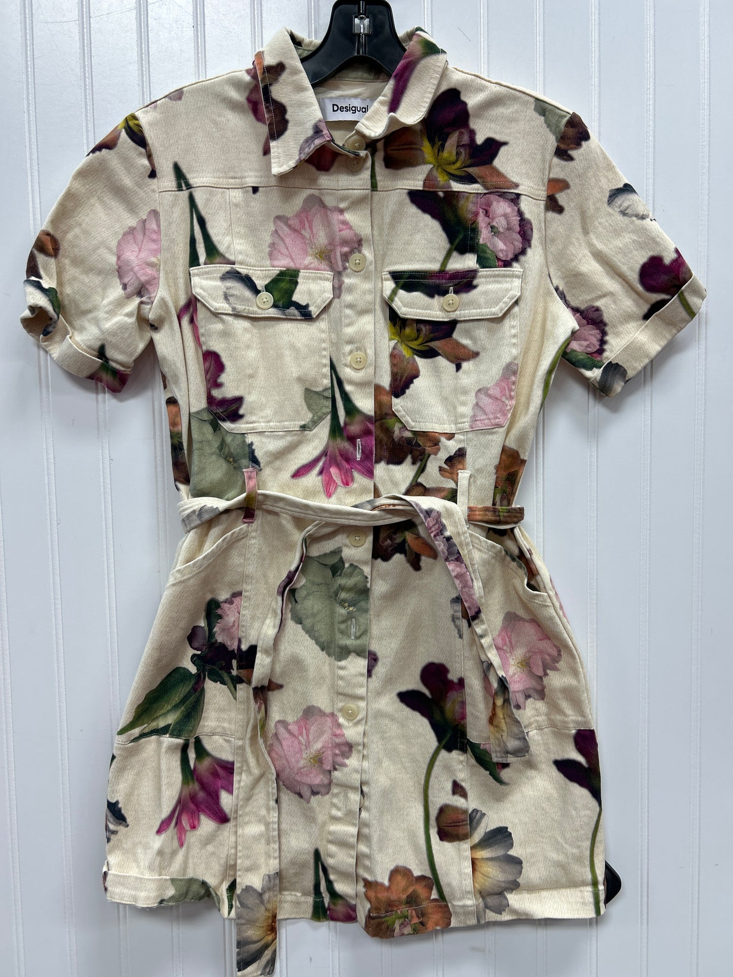 Dress Casual Midi By Desigual In Floral Print, Size:M
