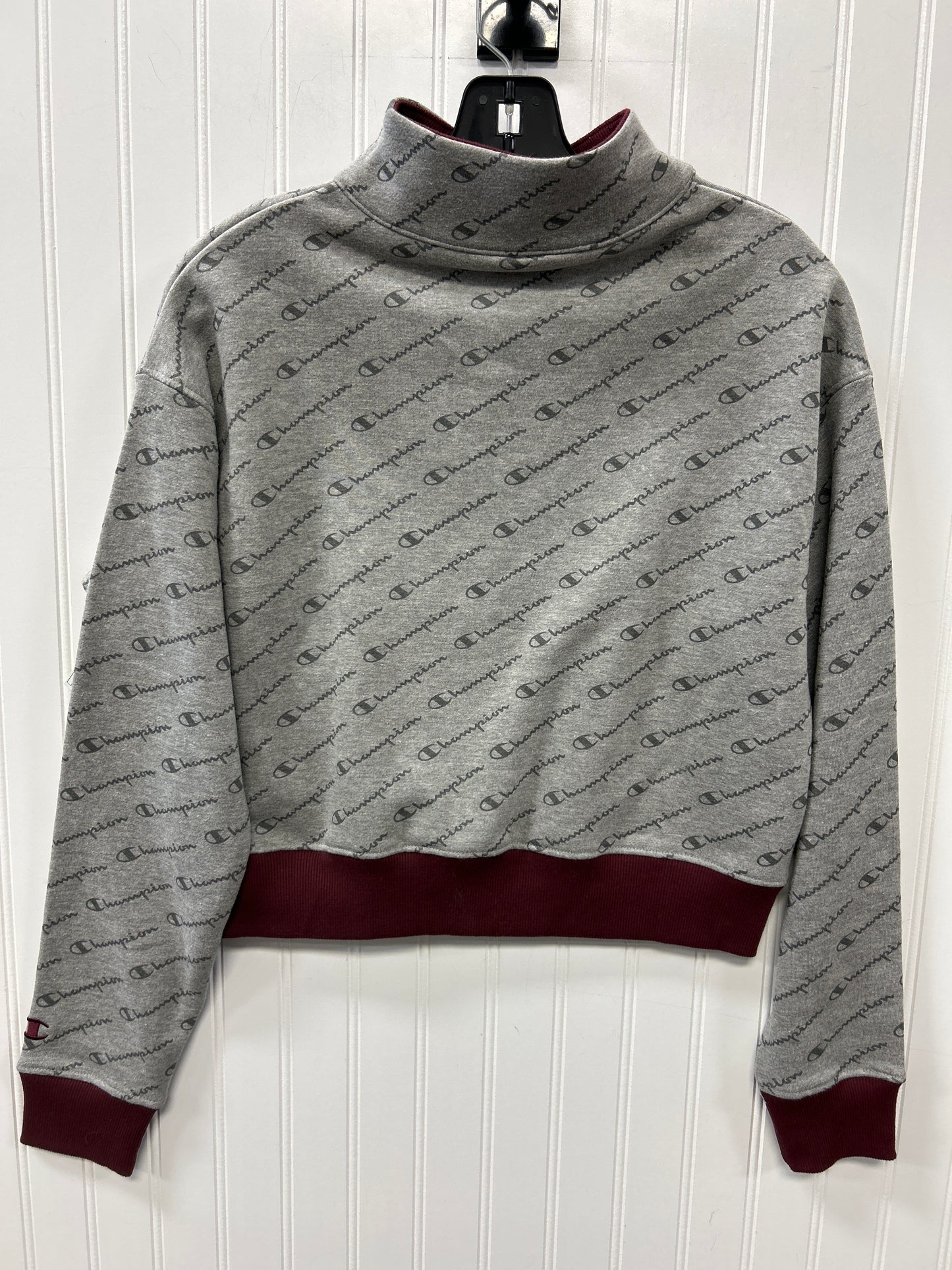 Athletic Top Ls Crewneck By Champion In Grey, Size:S