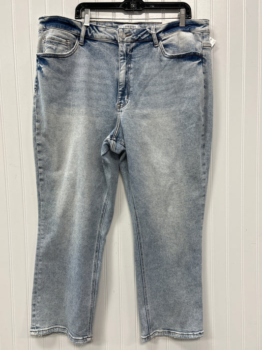 Jeans Straight By Vervet In Blue Denim, Size:24 NWT