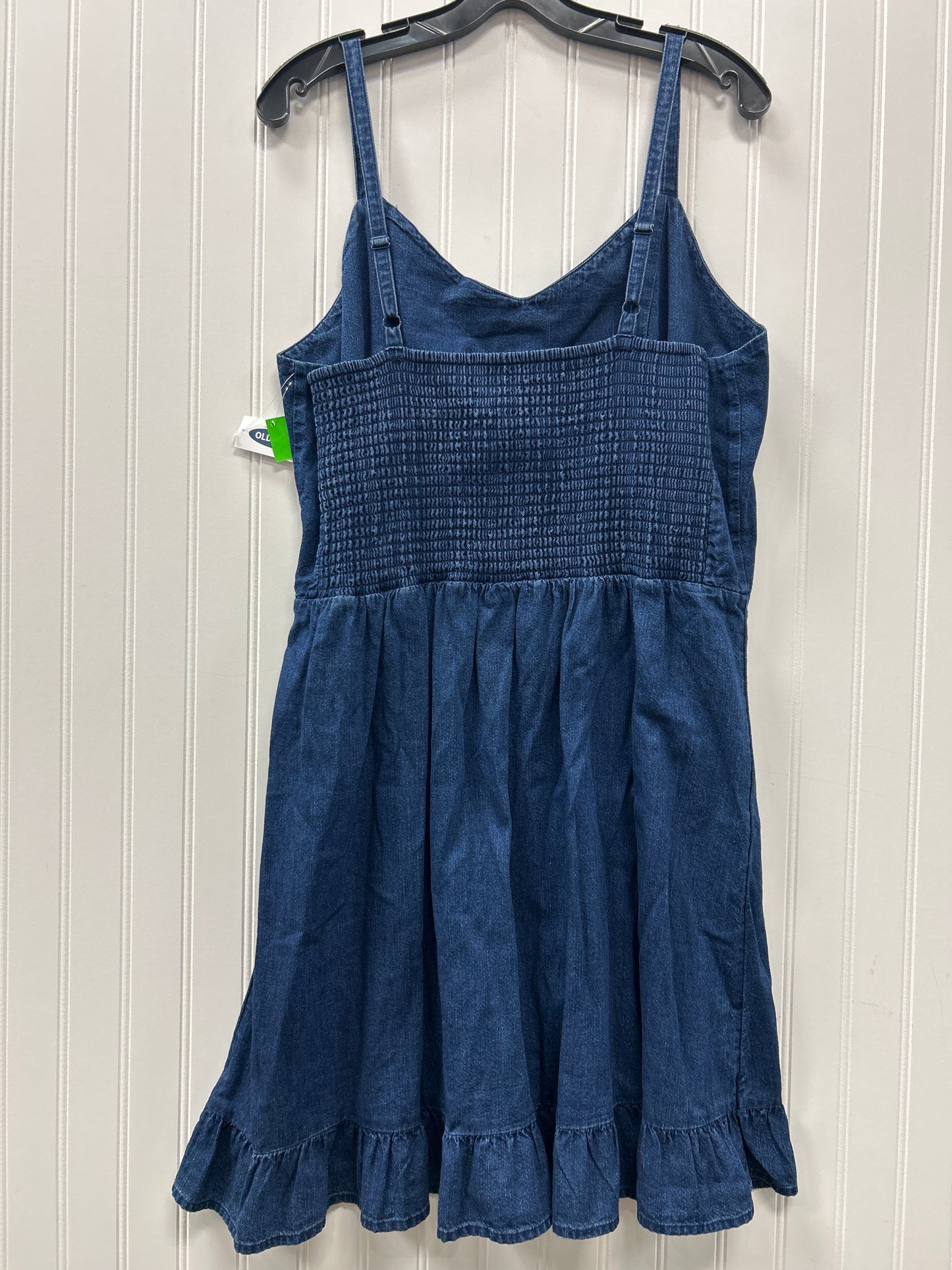 Dress Casual Midi By Old Navy In Blue Denim, Size:Xl