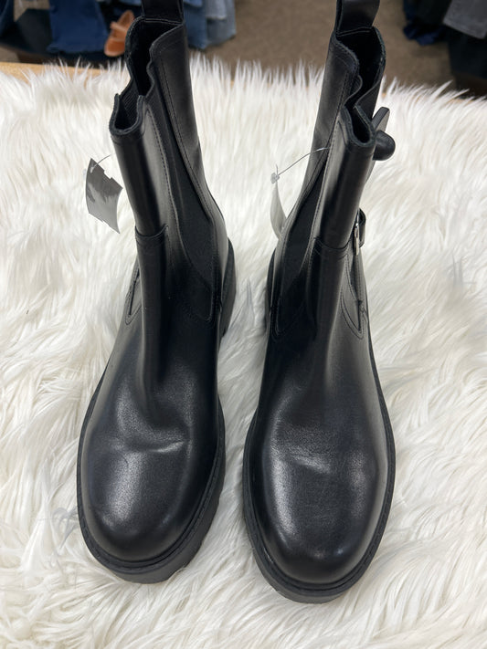 Boots Ankle Flats By Marc Fisher In Black, Size:9