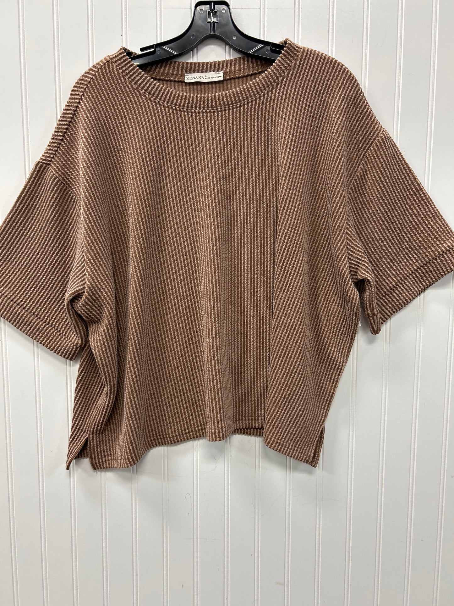 Shorts Set By Zenana In Brown, Size:L