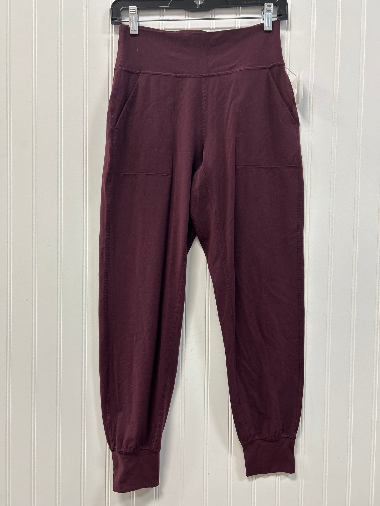 Athletic Leggings By Lululemon In Maroon, Size:6