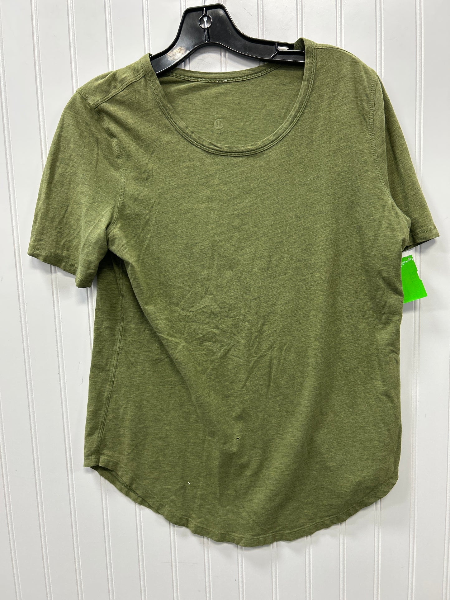 Athletic Top Ss By Lululemon In Green, Size:10