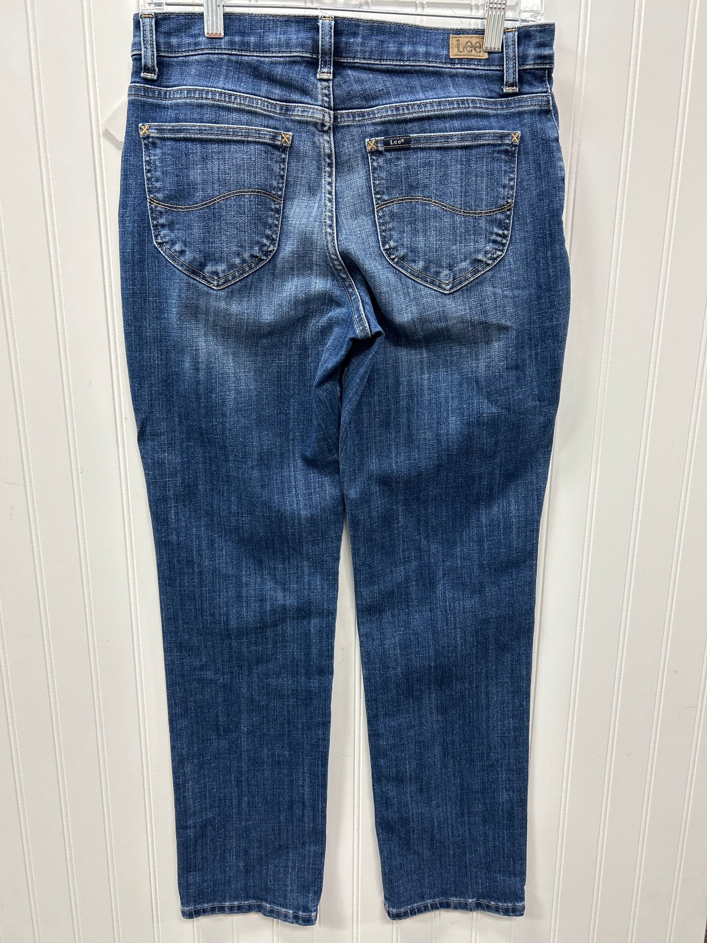 Jeans Straight By Lee In Blue Denim, Size:6