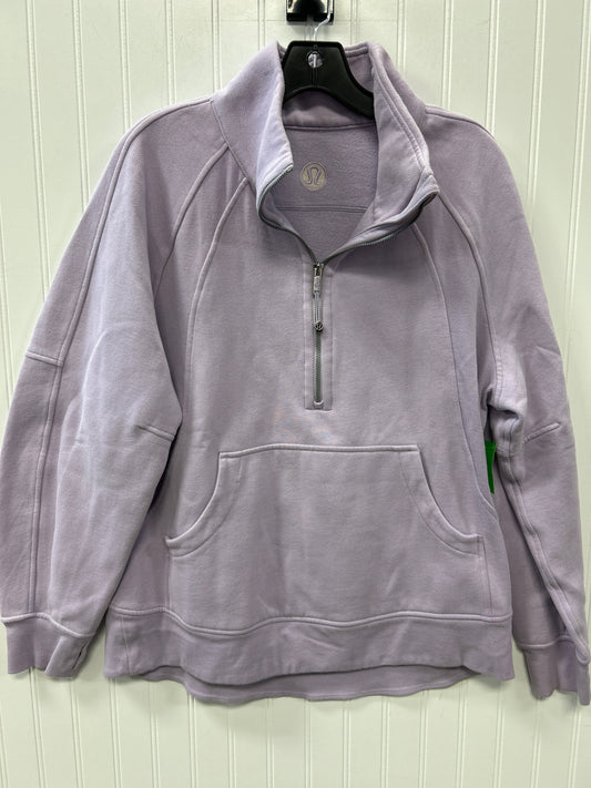 Athletic Sweatshirt Collar By Lululemon In Purple, Size:M