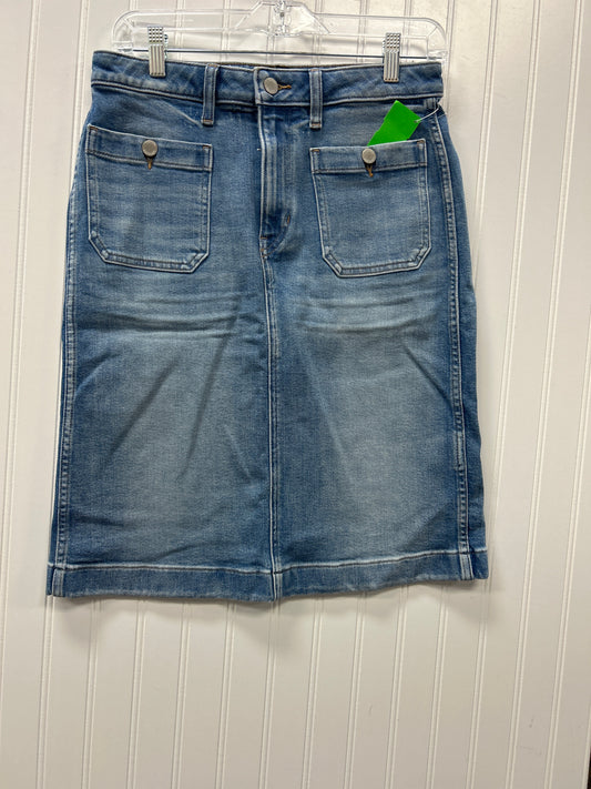 Skirt Midi By Banana Republic In Blue Denim, Size:8P