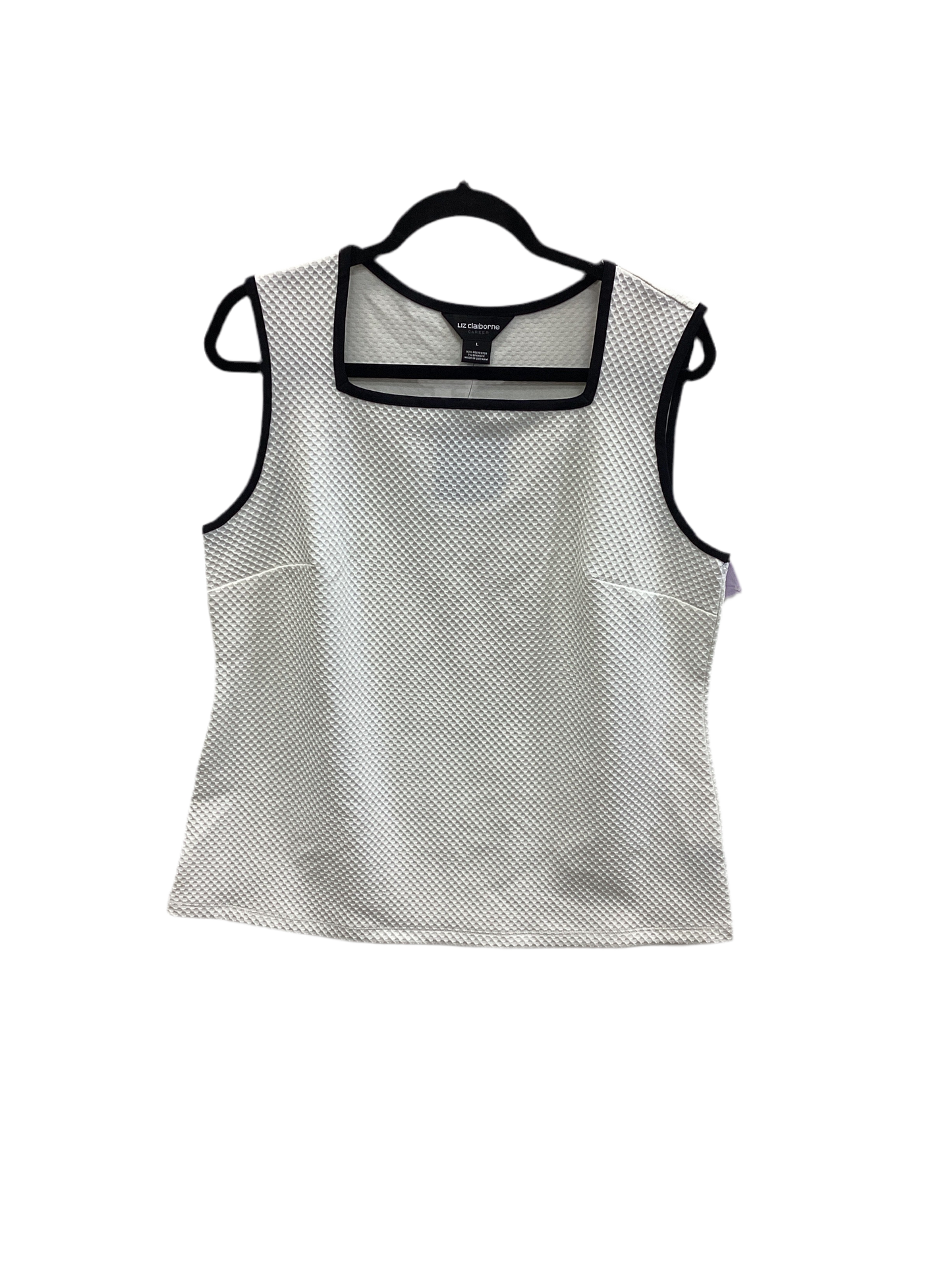 Top Sleeveless By Liz Claiborne In White, Size:L
