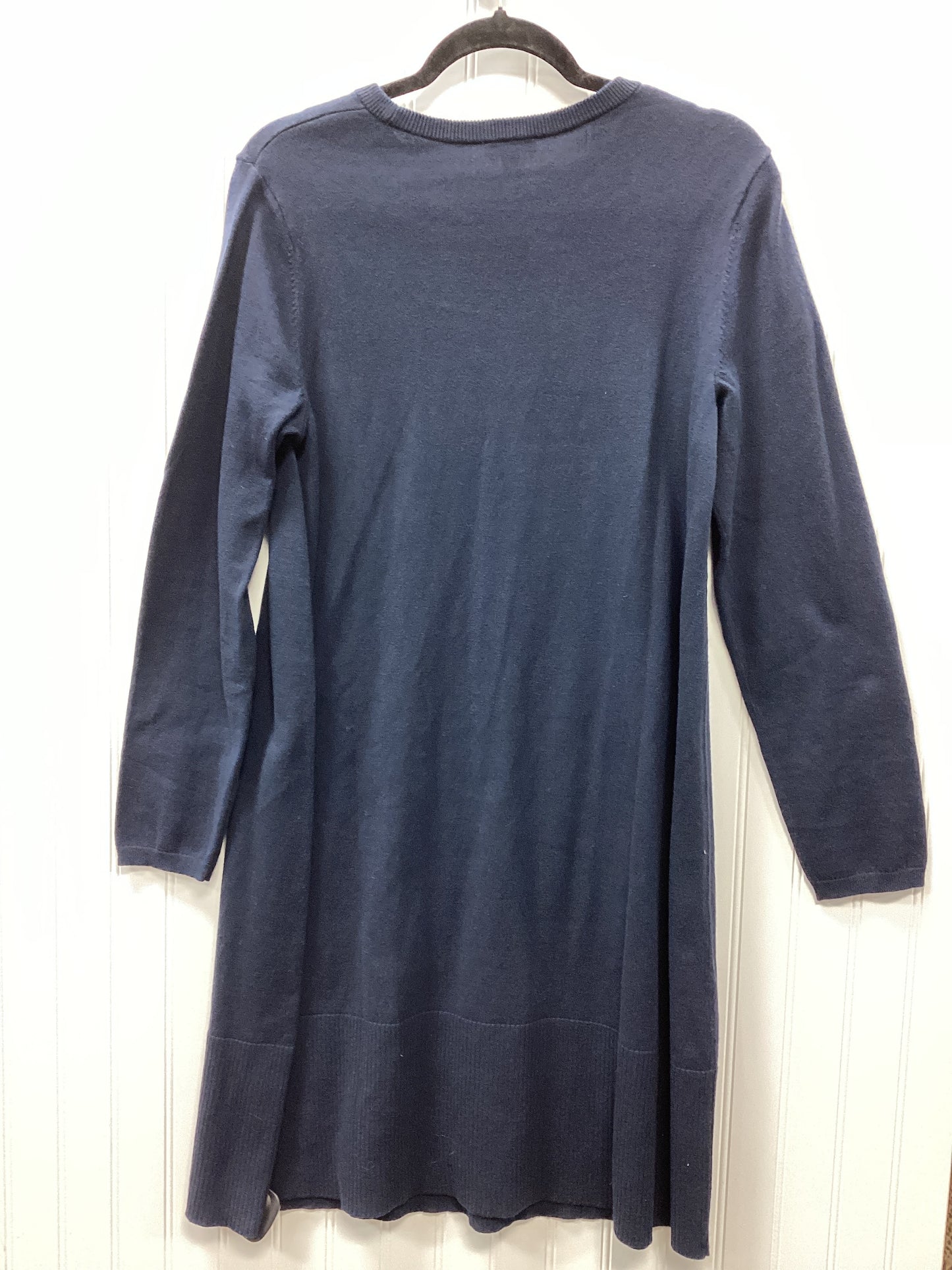 Dress Casual Midi By J. Jill In Navy, Size:M