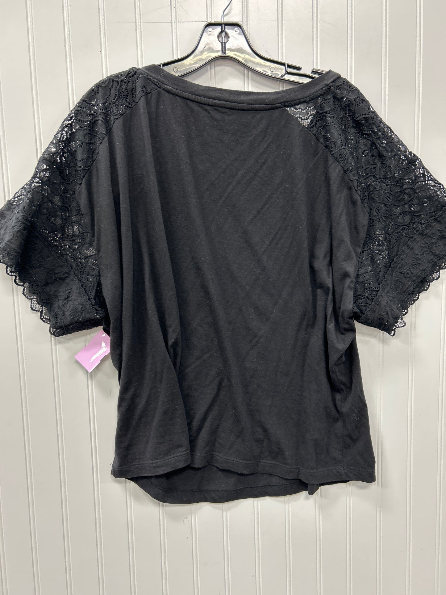 Top Ss By Anthropologie In Black, Size:Xl