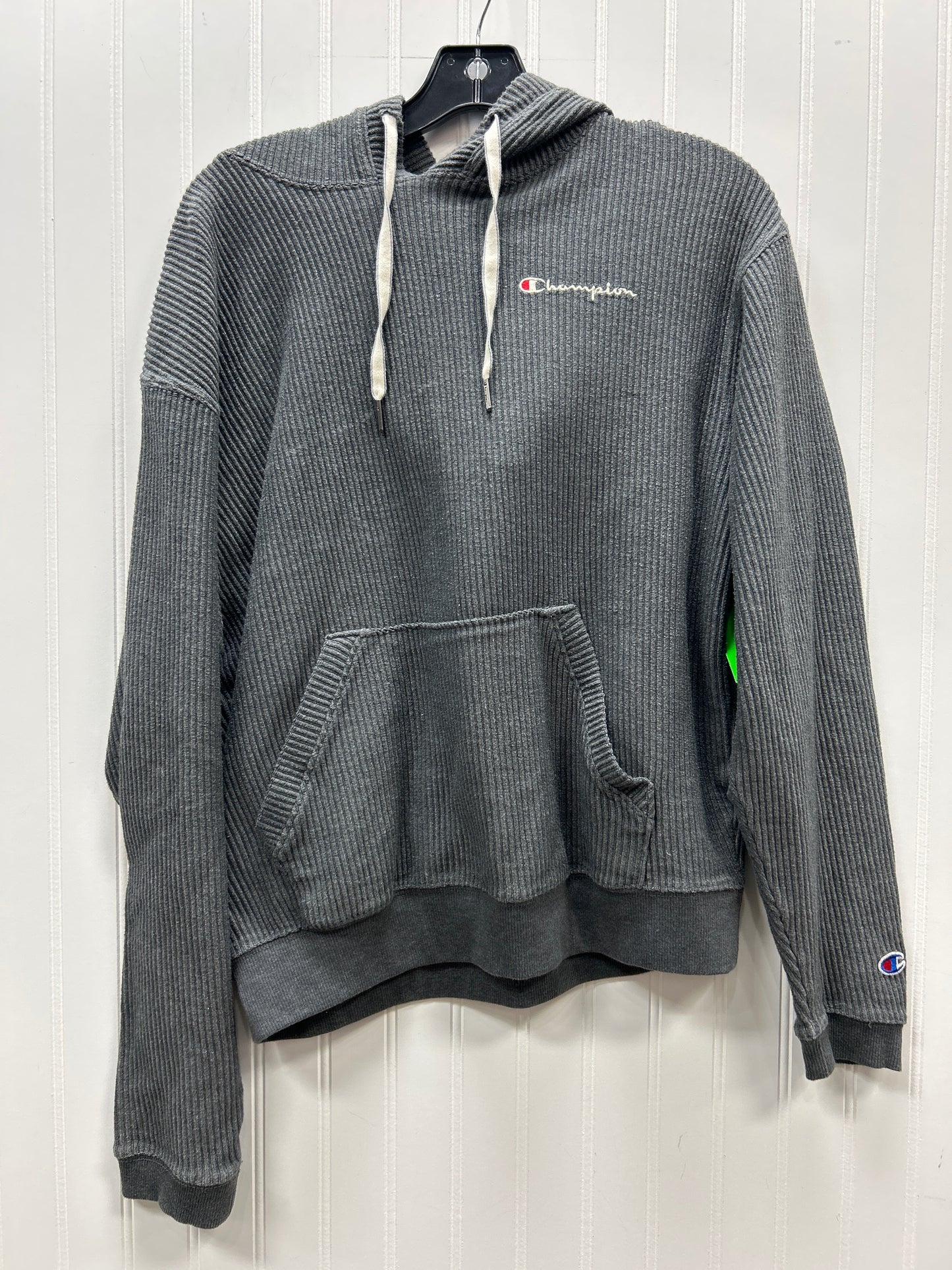 Athletic Sweatshirt Hoodie By Champion In Grey, Size:S