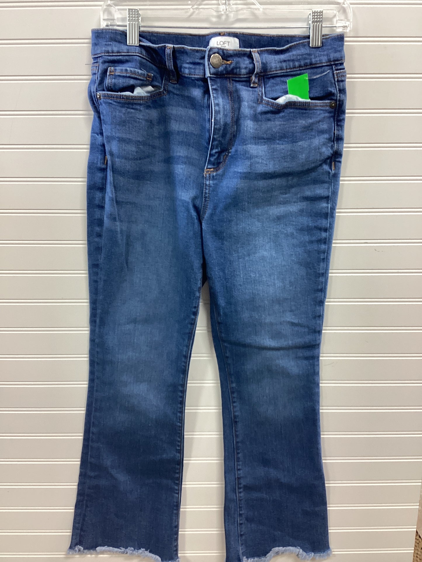 Jeans Boot Cut By Loft In Blue Denim, Size:8