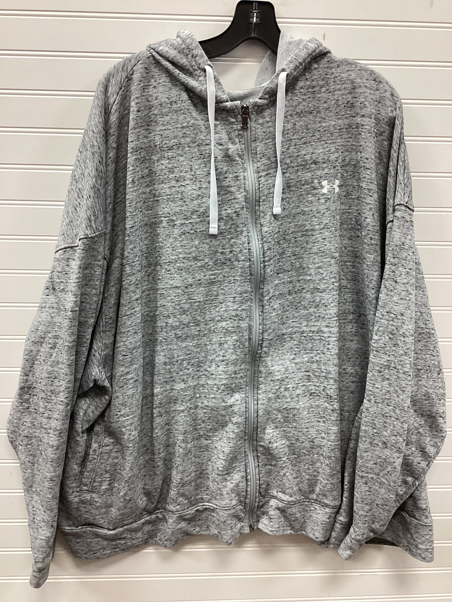 Athletic Jacket By Under Armour In Grey, Size:3X