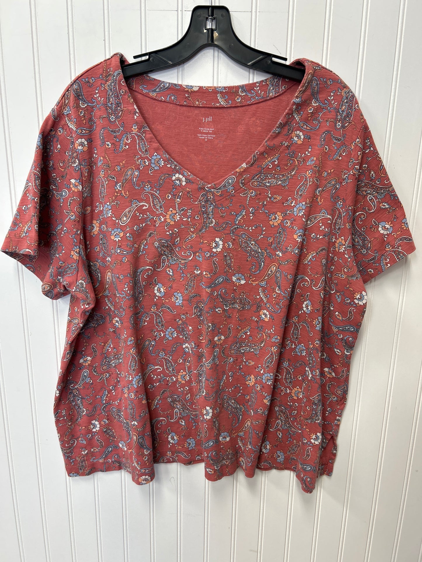 Top Ss By J. Jill In Red, Size:2X
