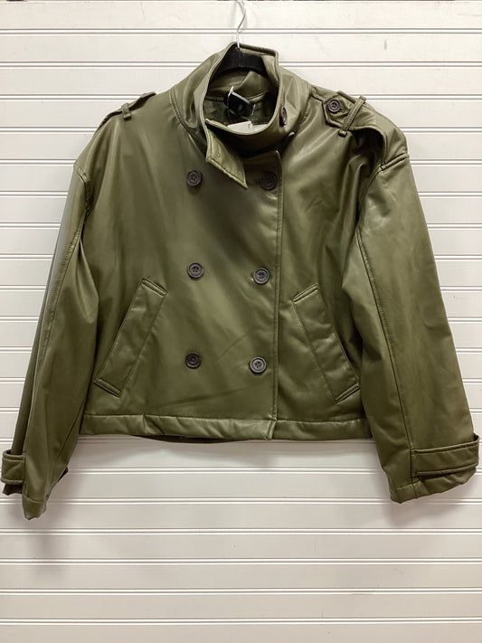 Jacket Moto By American Eagle In Green, Size:S