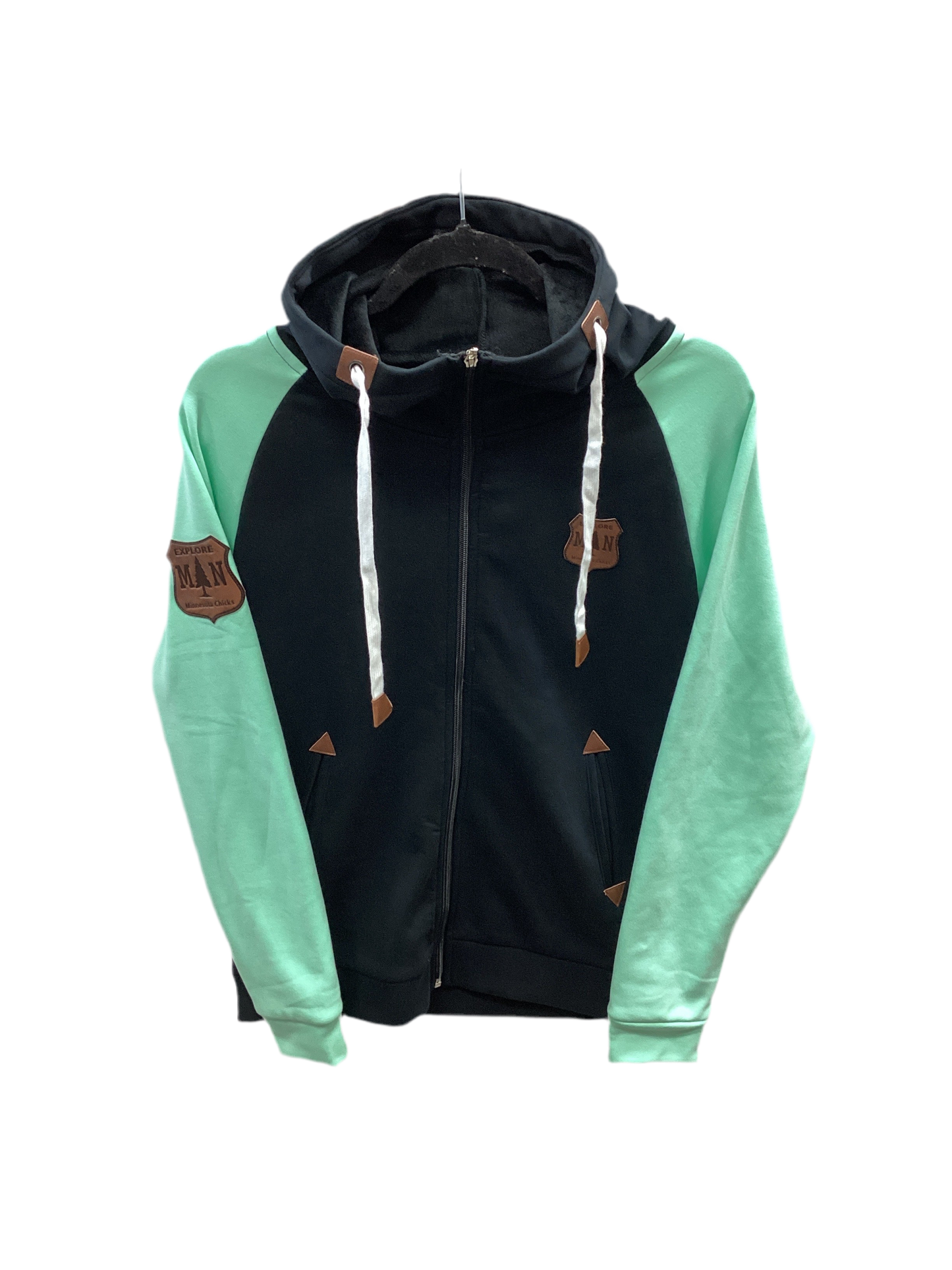 Sweatshirt Hoodie By Cmc In Black & Green, Size:S