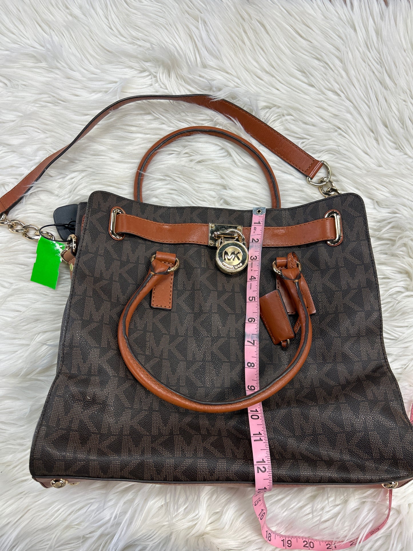 Handbag Designer By Michael Kors In Brown, Size:Large