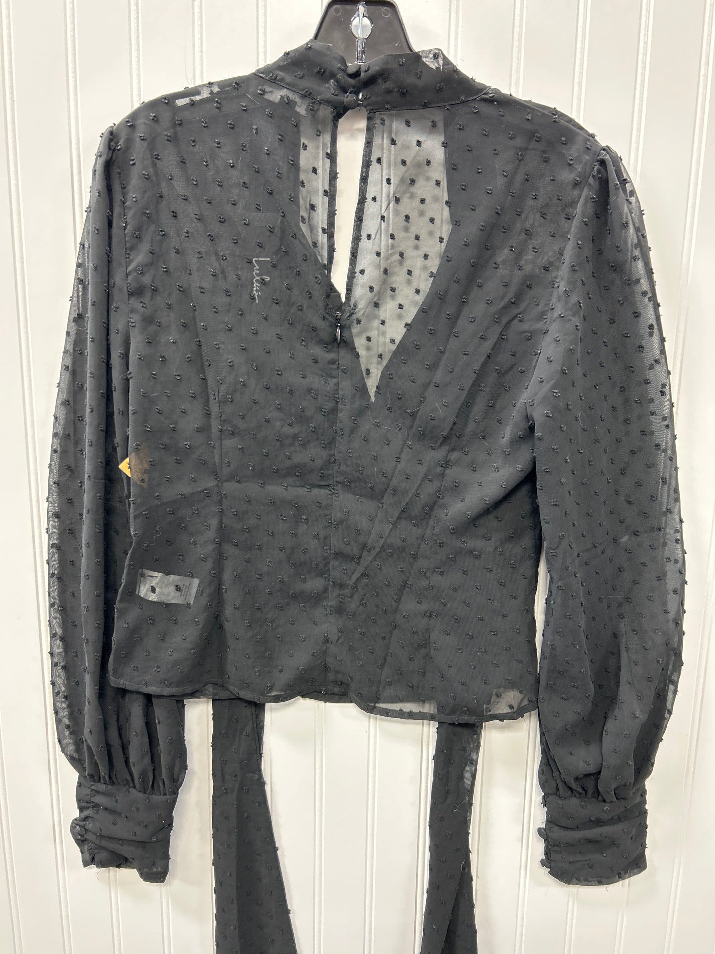 Blouse Ls By Lulus In Black, Size:S