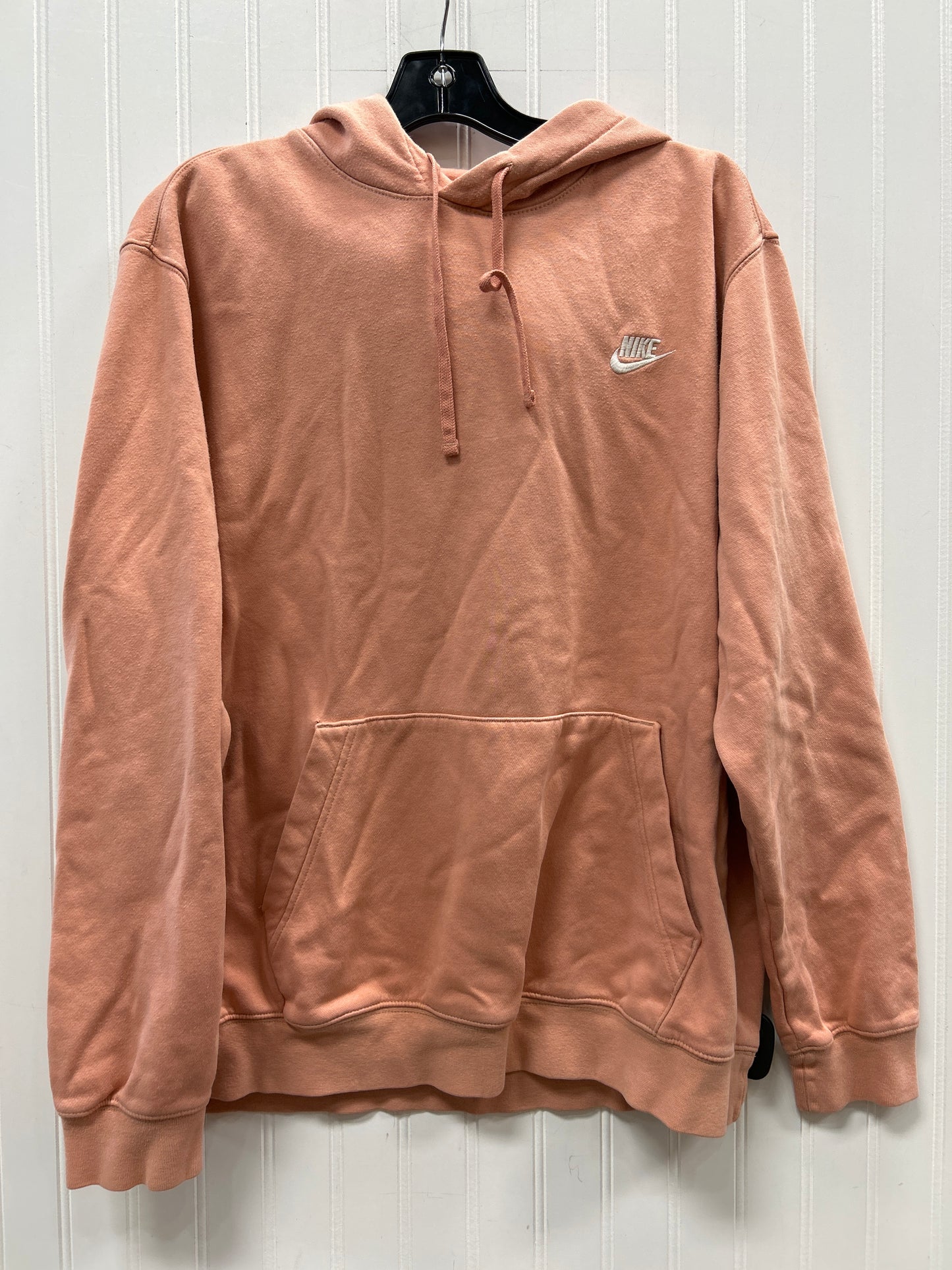 Sweatshirt Hoodie By Nike Apparel In Coral, Size:L
