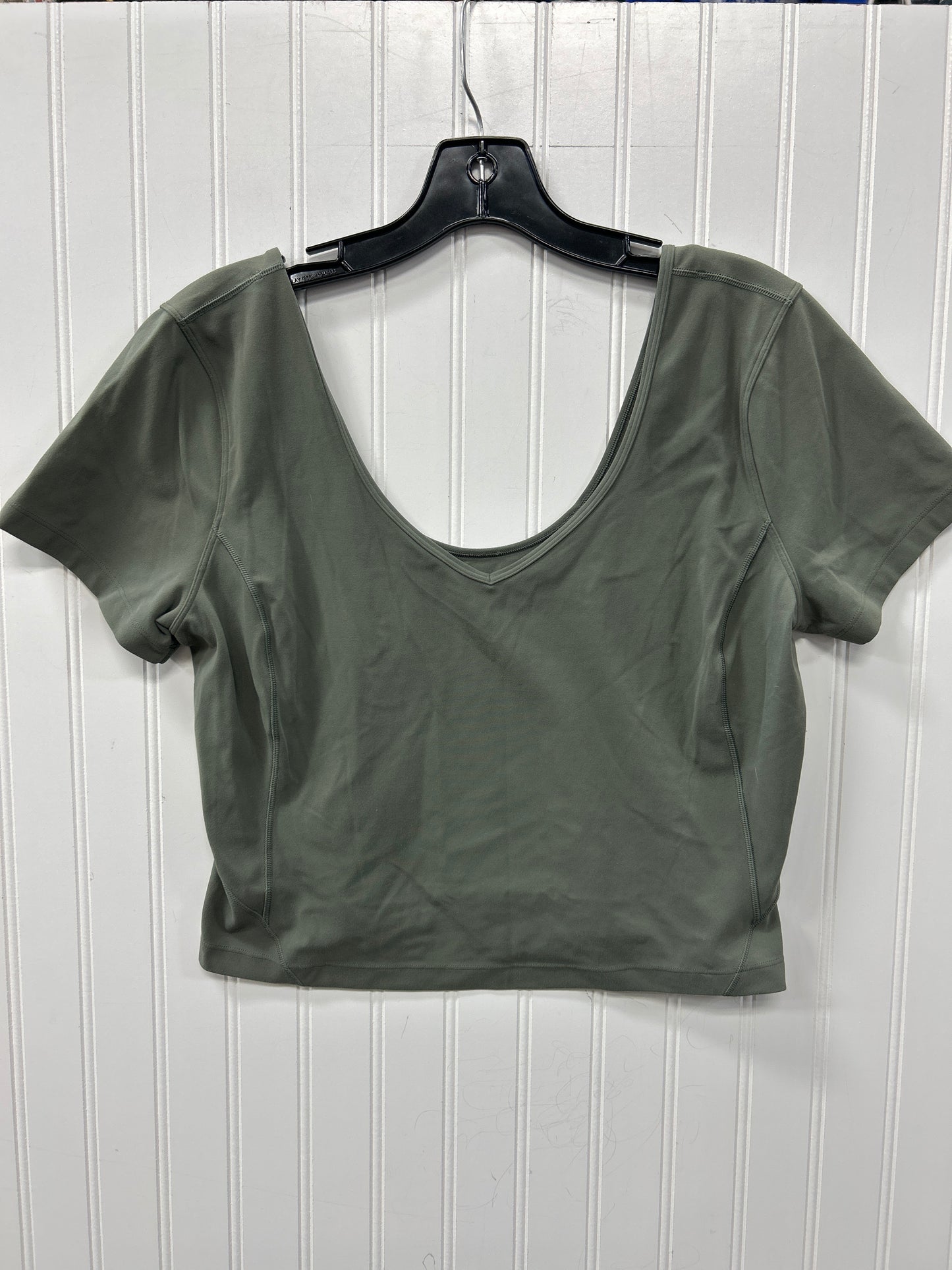 Athletic Top Ss By Lululemon In Taupe, Size:8
