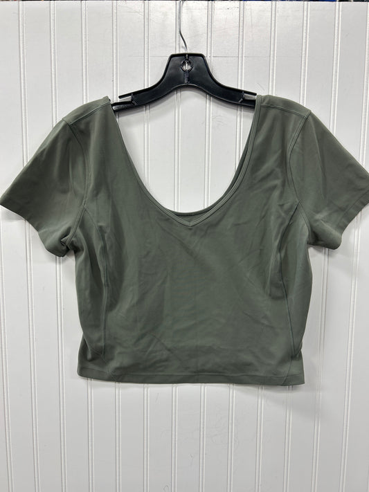 Athletic Top Ss By Lululemon In Taupe, Size:8