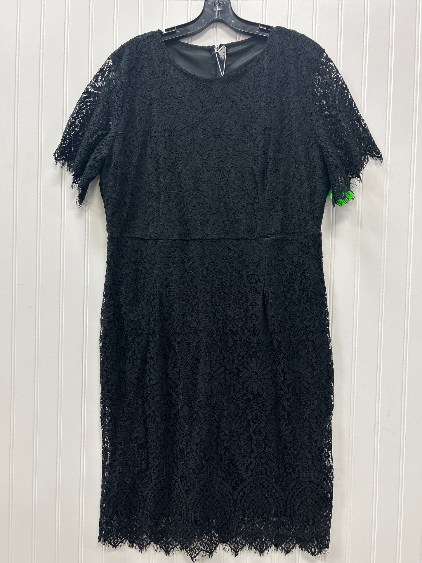 Dress Casual Midi By Clothes Mentor In Black, Size:1X